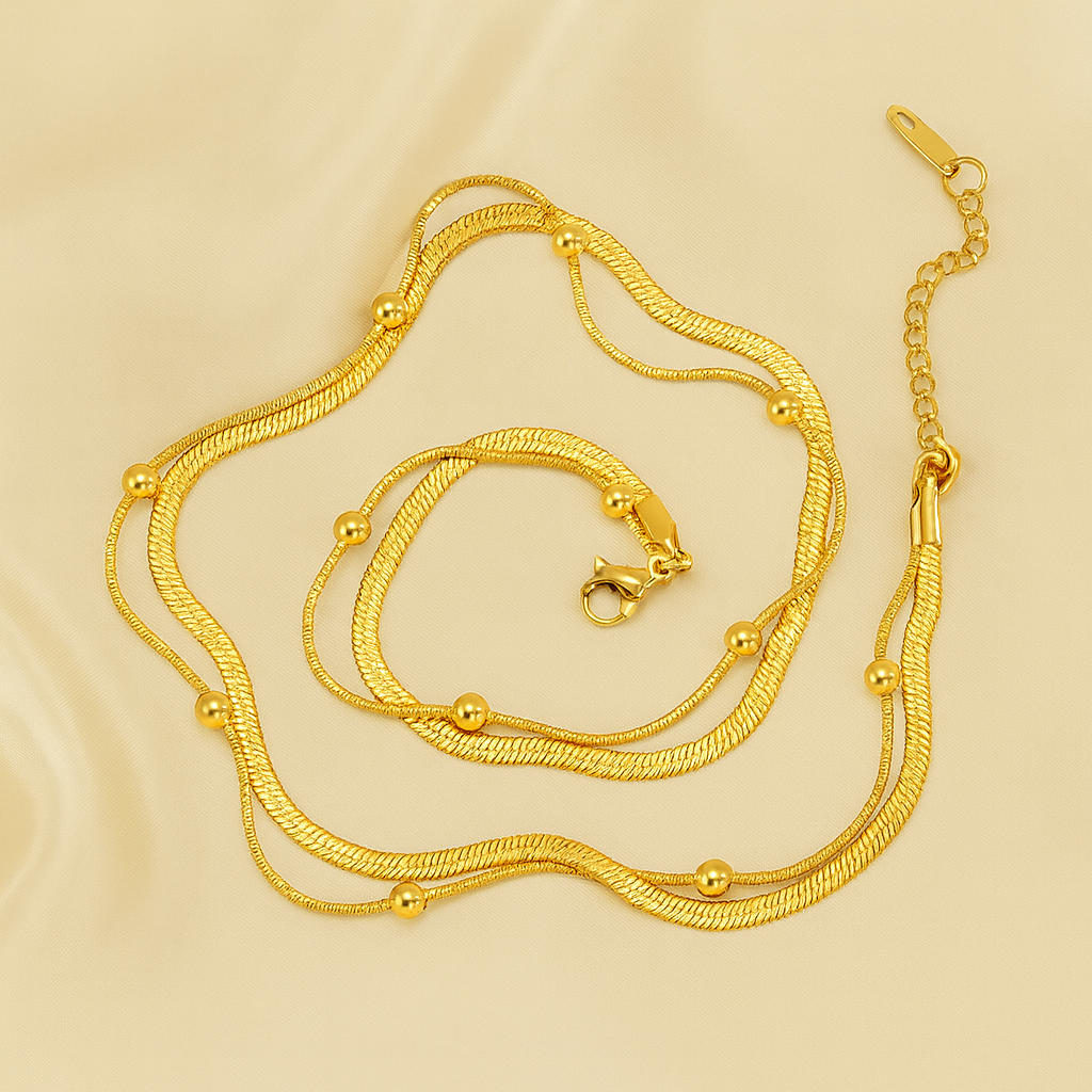 Femira Luxe Mini Balls Snake Chain Anklet